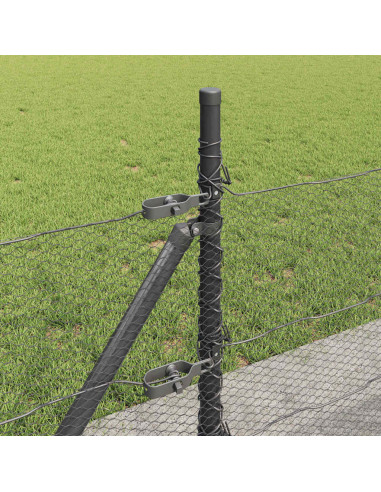 Palo della recinzione Grigio 100 x 0,5 m (rete da 13 mm)