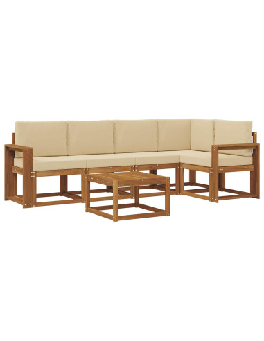 Set di divani con cuscino 6 pcs Naturale e Beige
