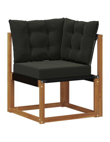 Set di divani da esterno con cuscino 10 pcs Naturale e Nero