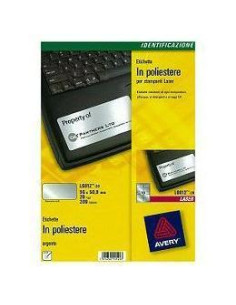 ETICHETTE IN POLIESTERE ARGENTO 20F 2