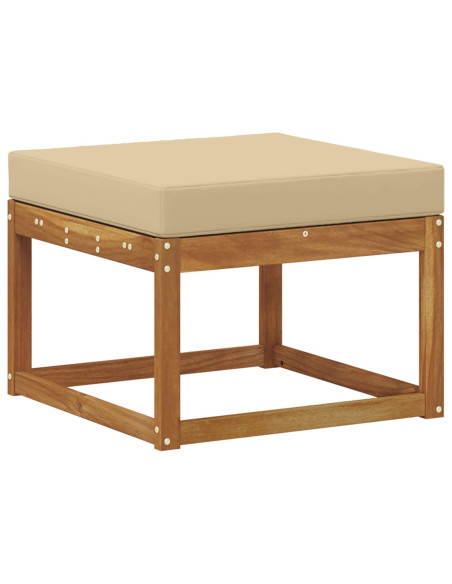 Set di divani da esterno 5 pcs Naturale e Beige Poliestere