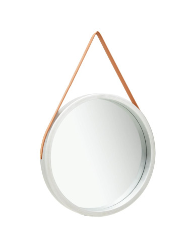 Specchio da Parete con Cinghia 60 cm Argento