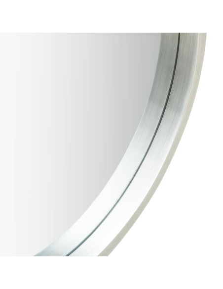 Specchio da Parete con Cinghia 60 cm Argento