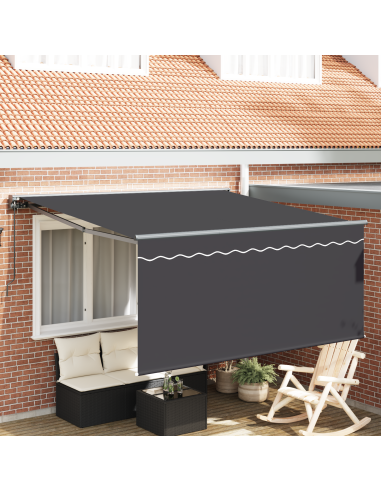 Tenda Retrattile Antracite 300 x 250 cm Poliestere e Alluminio