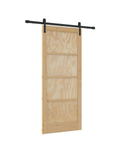 Porta scorrevole Naturale 86 x 198,5 cm Legno Massello di Pino 2