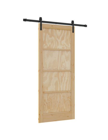 Porta scorrevole Naturale 86 x 198,5 cm Legno Massello di Pino