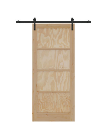 Porta scorrevole Naturale 86 x 198,5 cm Legno Massello di Pino