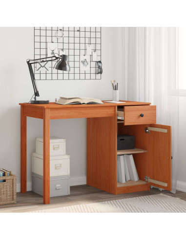Scrivania Marrone Cera 100 x 50 x 74 cm Legno di pino massiccio
