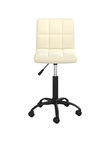 Sedia Girevole da Ufficio Crema in Velluto