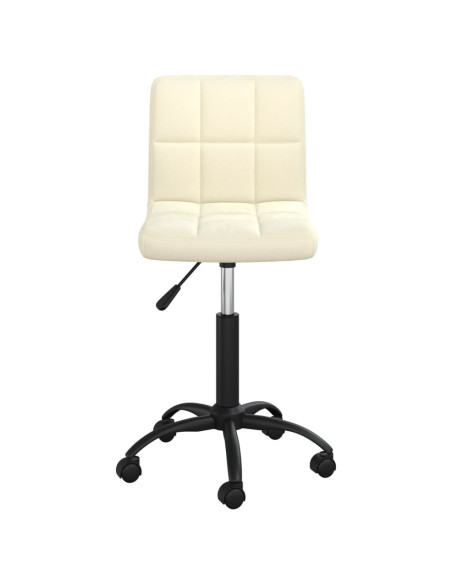 Sedia Girevole da Ufficio Crema in Velluto