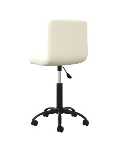 Sedia Girevole da Ufficio Crema in Velluto