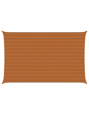 Vela da ombra solare Arancione e Marrone 8 x 5 m