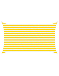 Vela da ombra solare Giallo e Bianco 3,5 x 2 m 2