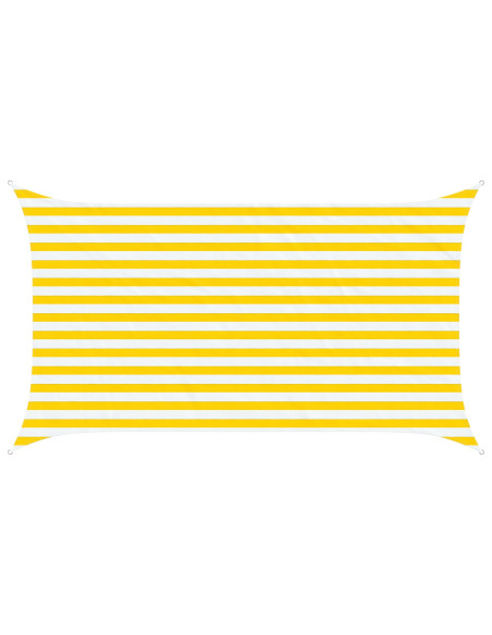 Vela da ombra solare Giallo e Bianco 3,5 x 2 m