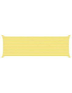 Vela da ombra solare Giallo e Bianco 6 x 2 m 2