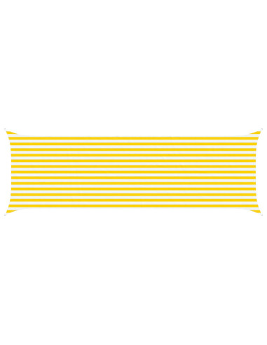 Vela da ombra solare Giallo e Bianco 6 x 2 m
