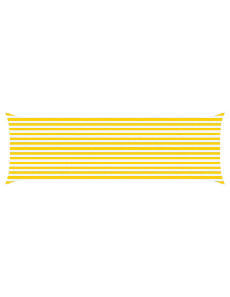 Vela da ombra solare Giallo e Bianco 6 x 2 m
