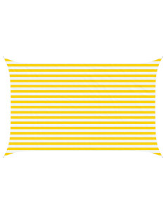 Vela da ombra solare Giallo e Bianco 4 x 2,5 m 2