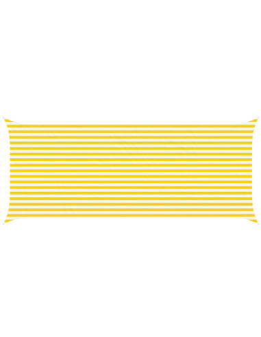 Vela da ombra solare Giallo e Bianco 6 x 2,5 m
