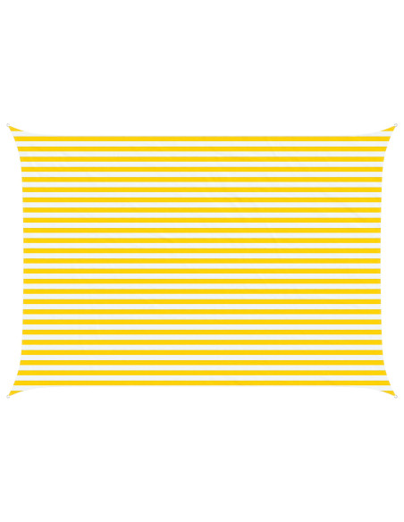Vela da ombra solare Giallo e Bianco 5 × 3,5 m
