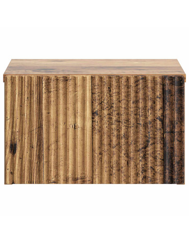 Mobiletto da notte a muro Legno antico 33 x 34,5 x 20 cm