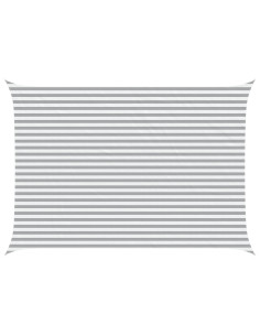 Vela da ombra solare Grigio chiaro e bianco 5 × 3,5 m 2