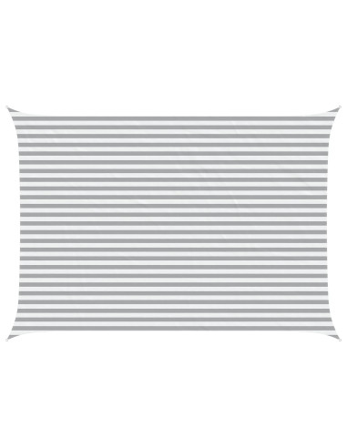 Vela da ombra solare Grigio chiaro e bianco 5 × 3,5 m