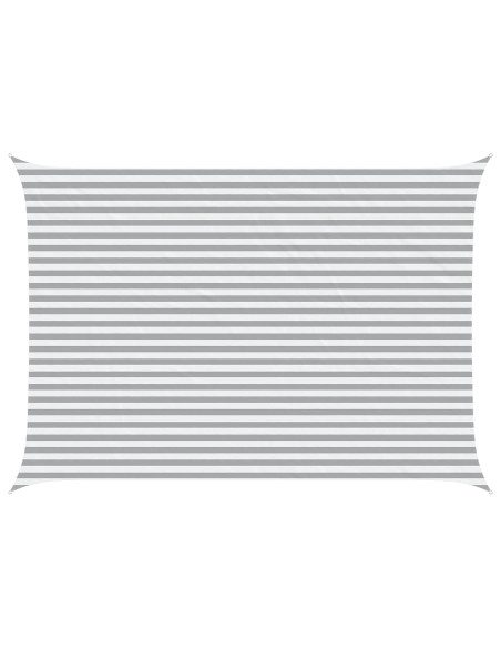 Vela da ombra solare Grigio chiaro e bianco 5 × 3,5 m