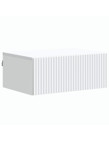 Mobiletto da notte a muro 2 pcs Bianco 49 x 34,5 x 20 cm