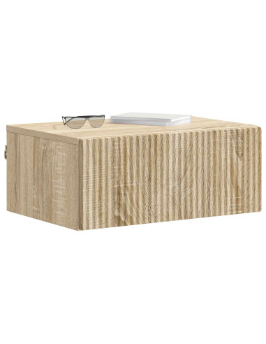 Mobiletto da notte a muro Rovere Sonoma 49 x 34,5 x 20 cm