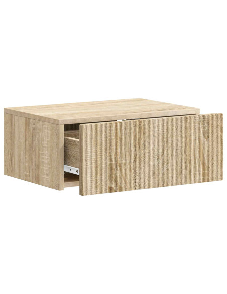 Mobiletto da notte a muro Rovere Sonoma 49 x 34,5 x 20 cm
