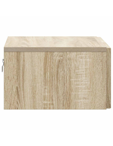 Mobiletto da notte a muro Rovere Sonoma 49 x 34,5 x 20 cm