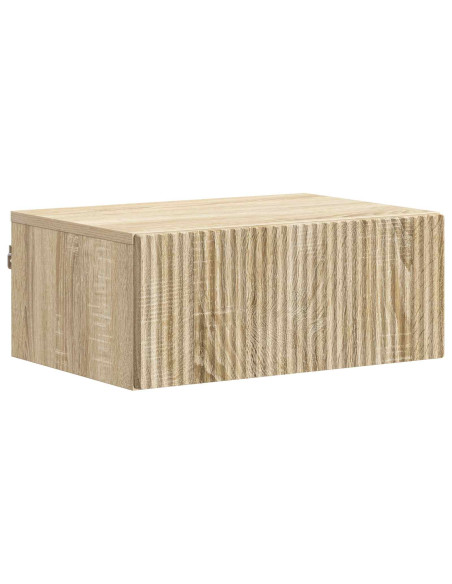 Mobiletto da notte a muro 2 pcs Rovere Sonoma 49 x 34,5 x 20 cm