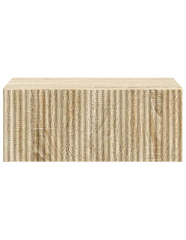 Mobiletto da notte a muro 2 pcs Rovere Sonoma 49 x 34,5 x 20 cm