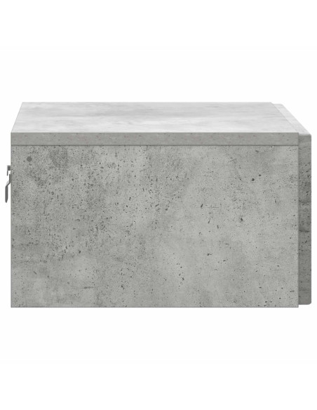 Mobiletto da notte a muro Grigio Cemento 49 x 34,5 x 20 cm