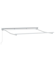 Tenda retrattile manuale Rosso e Bianco 3,5 x 2,5 m 2