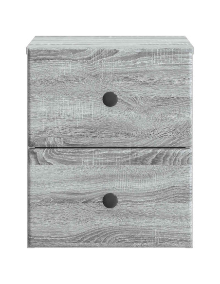Mobiletto da notte a muro Grigio Sonoma 34,5 x 33 x 40 cm
