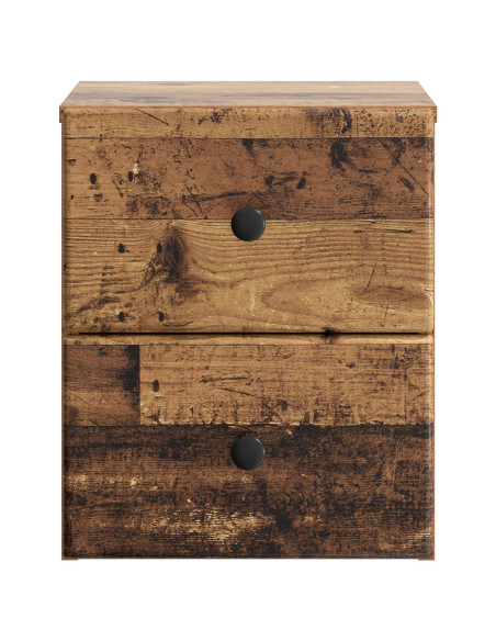 Mobiletto da notte a muro Legno antico 34,5 x 33 x 40 cm