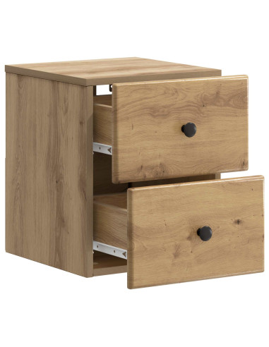 Mobiletto da notte a muro Rovere Artigianale 34,5 x 33 x 40 cm
