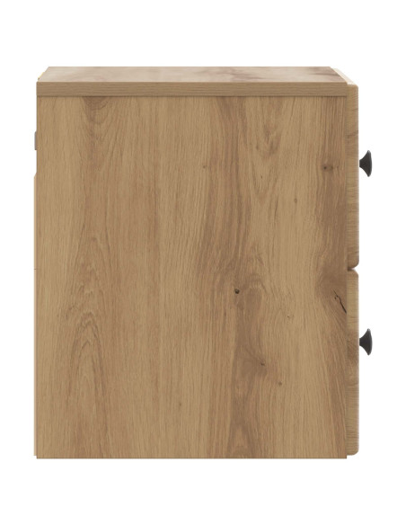 Mobiletto da notte a muro Rovere Artigianale 34,5 x 33 x 40 cm