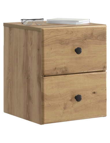 Mobiletto da notte a muro con cassetto 2 pcs Rovere Artigianale