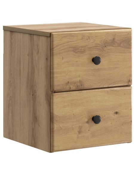 Mobiletto da notte a muro con cassetto 2 pcs Rovere Artigianale