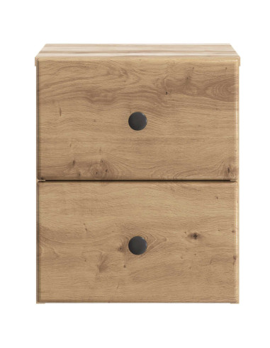 Mobiletto da notte a muro con cassetto 2 pcs Rovere Artigianale