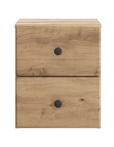 Mobiletto da notte a muro con cassetto 2 pcs Rovere Artigianale