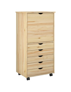 Mobile con Ruote con ruota Marrone 53 x 39 x 103 cm 2