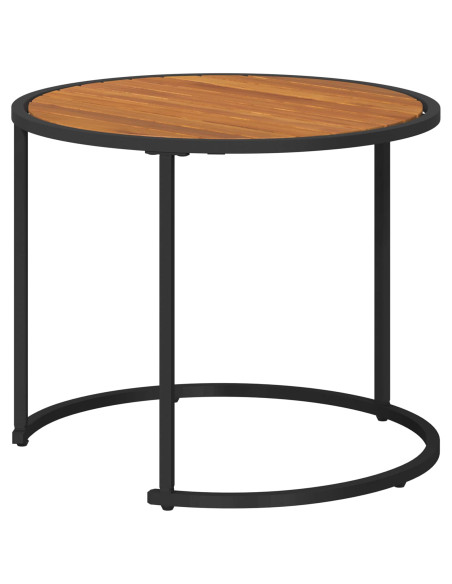 Set di Tavolini da Caffè 2 pcs Legno di Acacia Massello