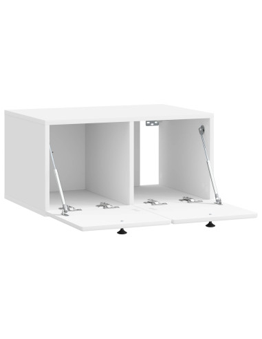Mobile Porta TV da Muro Bianco Lucido 59,5 x 41 x 30 cm