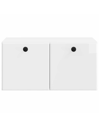Mobile Porta TV da Muro Bianco Lucido 59,5 x 41 x 30 cm