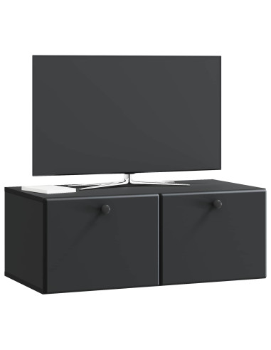Mobile Porta TV da Muro Nero 78,5 x 41 x 30 cm