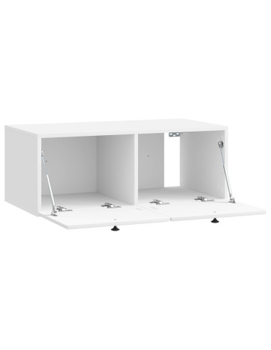 Mobile Porta TV da Muro Bianco Lucido 78,5 x 41 x 30 cm